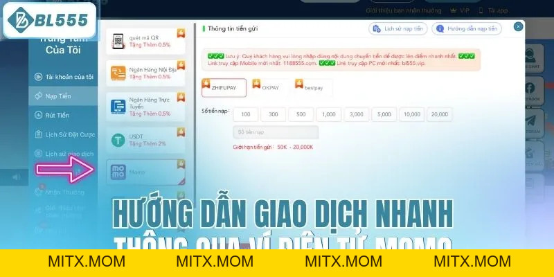 Nạp Tiền BL555 – Nhanh Chóng, An Toàn & Trải Nghiệm Uy Tín - mitx.mom